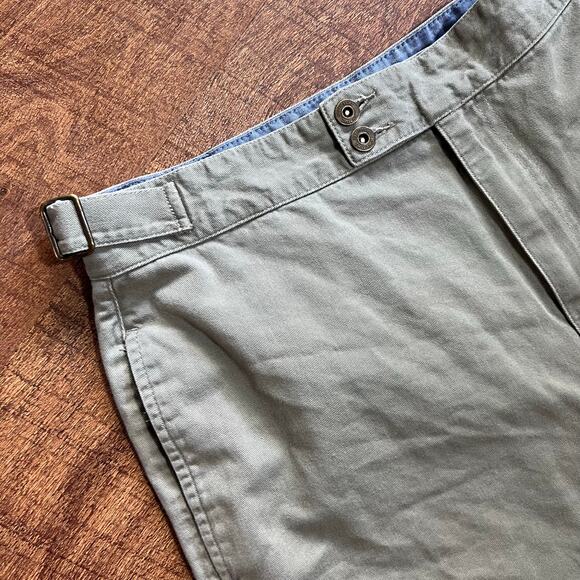 Claiborne Vintage Sage Green Relaxed Fit Cotton Chinos Size L - Picture 4 of 5